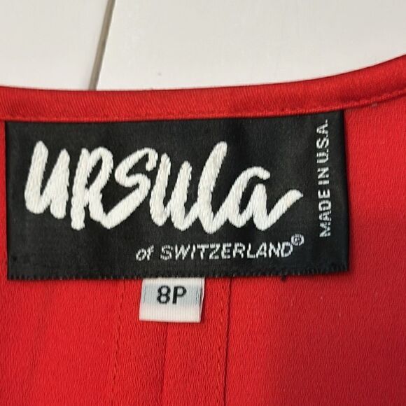 Vintage Ursula of Switzerland red embroidered 2PC women’s dress suit size 8P - Picture 15 of 15